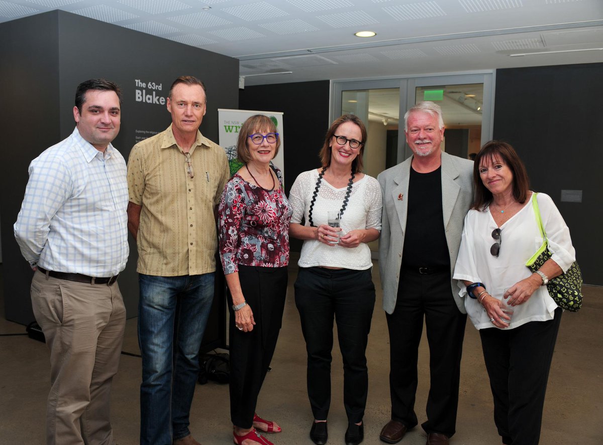 blakeprize's tweet photo. Jane McCredie, Director NSW Writers Centre (4th from left), with most of the Blake Society board, at Blake opening http://t.co/GZgf53Iwum