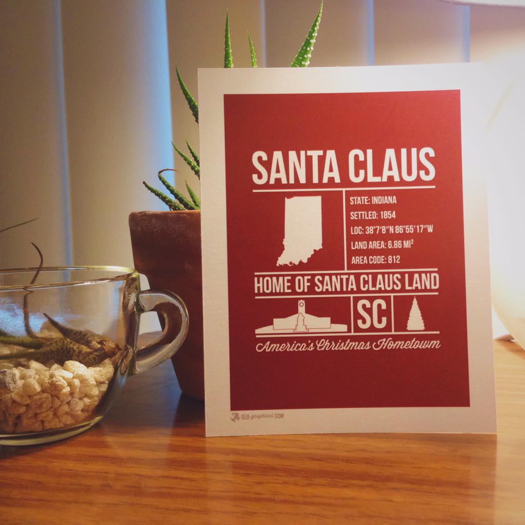 EveryBlogTitle's tweet image. #SantaClaus #Indiana #Prints from your favorite places. All orders before #Christmas receive a #Free miniprint. #Etsy