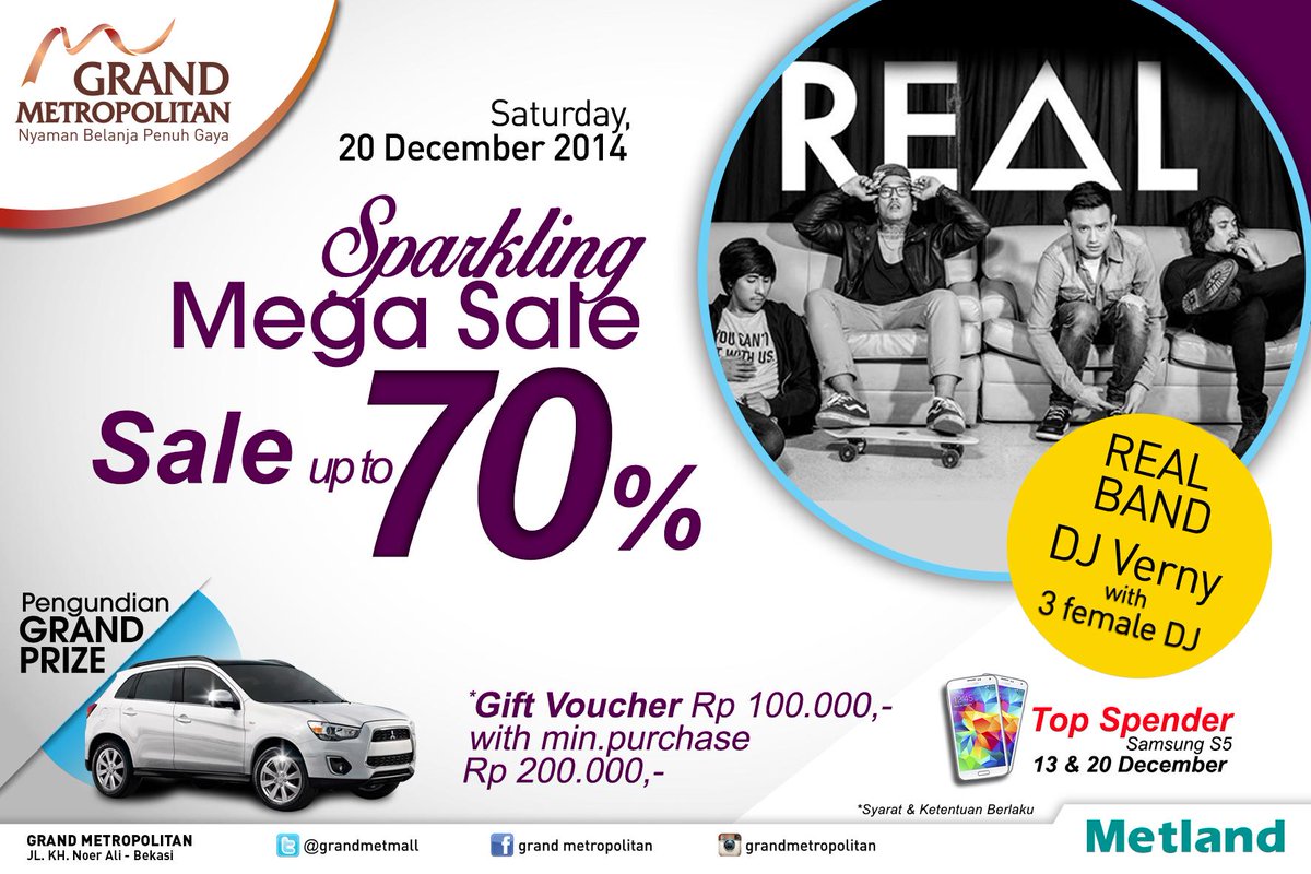 GrandMetMall's tweet photo. We're excited to celebrate #SparklingChristmas w/ u!
COME,MEET&CELEBRATE it #20DEC14
@RealMusicBand @MarcelloTahitoe http://t.co/t66ltfzimh