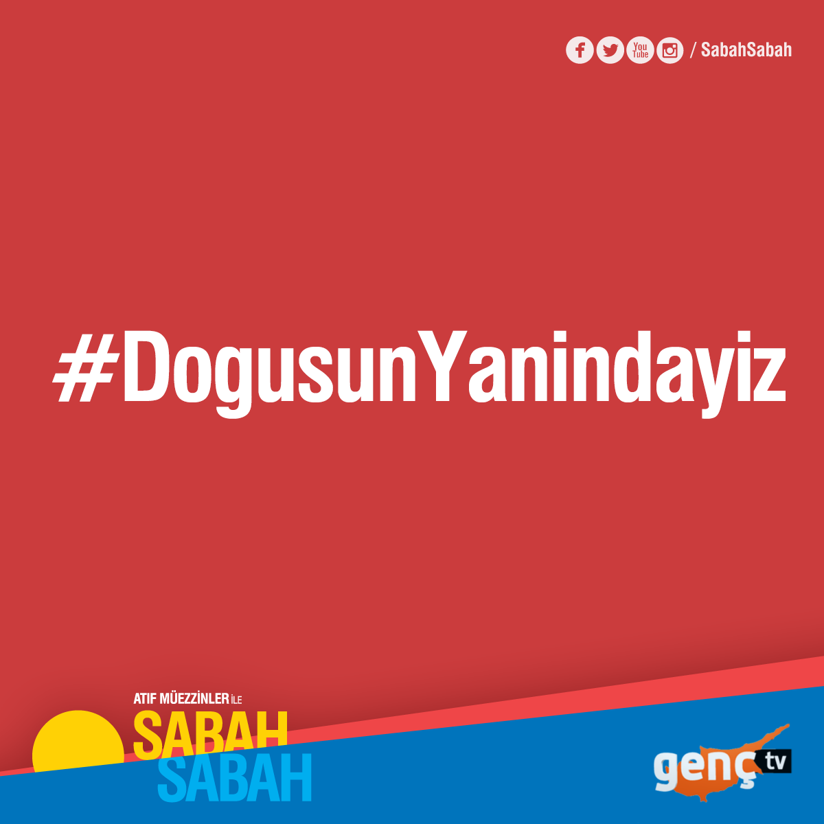 SabahSabahAtiff's tweet photo. Sabah Sabah'ta günün hastag'ı: #DogusunYanindayiz http://t.co/v7IIcvbfOu