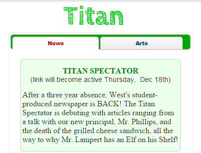 TitanSpectator's tweet photo. Getting the word out is our #1 priority--here are some places where we've managed to sneak in the Spectator name. http://t.co/u1X5jZdfnY