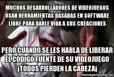 OpenGameStore's tweet photo. Un poco de #humor e inditecta #opengamers para las #Comunidades del #softwarelibre #opensource :D http://t.co/lZxy6Sm9WP