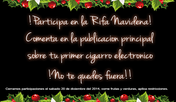 ZonaVaper's tweet photo. ¡Participa y no te quedes fuera!
#ZonaVaper
#NavidadZonaVaper http://t.co/qYHFd2Yd0W
