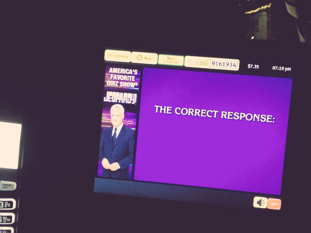Guess what <a href="/Uber/">Uber</a> Yellow cab gives me jeopardy. Surge 1 point shame on me, shame three points shame on you. #luvmerica