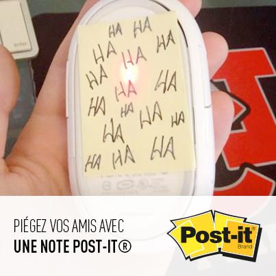 PostitFrance's tweet photo. Aujourd'hui, piégez vos collègues grâce à une Note Post-it®  #humour #fun http://t.co/qzlb679xe9