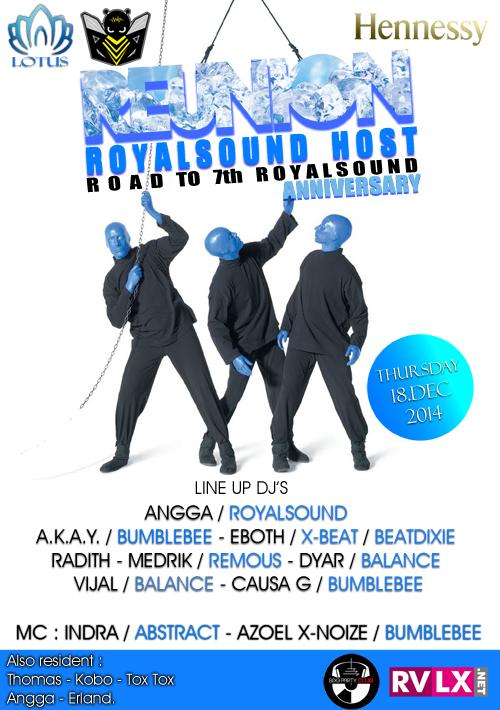 #TOMORROW Dec'18 "ROAD TO 7th ANNIVERSARY ROYALSOUND" <a href="/lotusslounge/">LotusKaraoke&Lounge</a> w/ <a href="/AnggaRoyalsound/">Angga</a> <a href="/ichantJockey/">E⌡օղ Mմʂƙ☻</a> <a href="/McIndraarizona/">MC INDRA</a>
