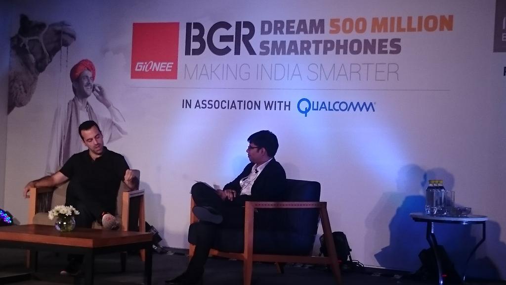 #Dream500M @bgrindia's <a href="/rajatgr/">Rajatgrover</a> speaking to <a href="/hbarra/">Hugo Barra</a>. Says language localisation is on pretty high priority for Xiaomi