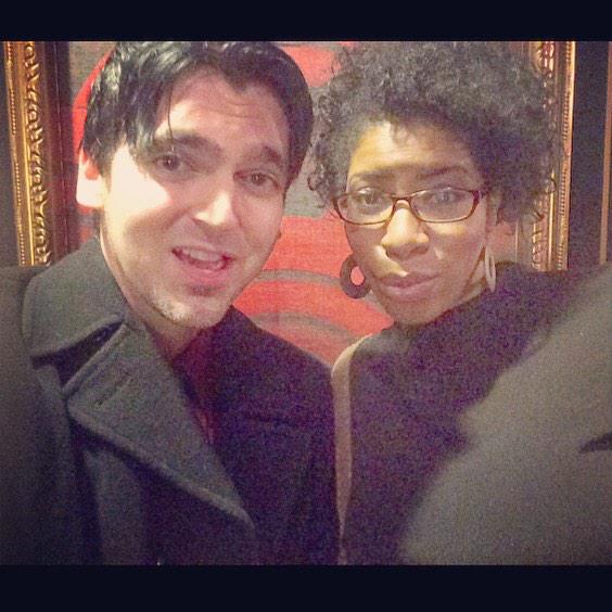 EvanKingShow's tweet photo. Hanging with actress @yeskatmoon @ premier of @kerrybeyer's film #RogueStrike @ @drafthouse #VintagePark. Great movie http://t.co/Pwp8VisStS