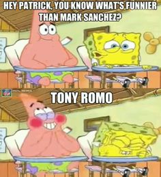 spongebobanaly's tweet photo. Tony Romo... http://t.co/p3GDTzFle3