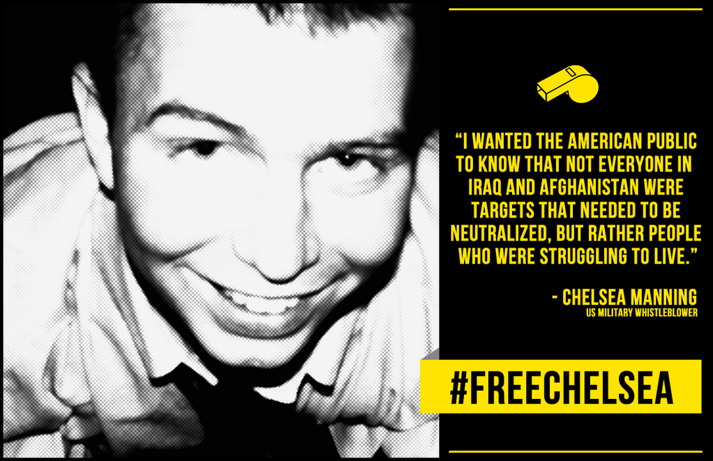 Happy birthday Chelsea Manning - vigil today at the GPO, Dublin 6pm-6.30pm  