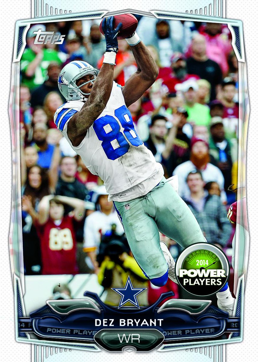 Topps's tweet photo. The Week 15 Veteran #ToppsPowerPlayer of the week is Dez Bryant http://t.co/2S2gjhVgLp