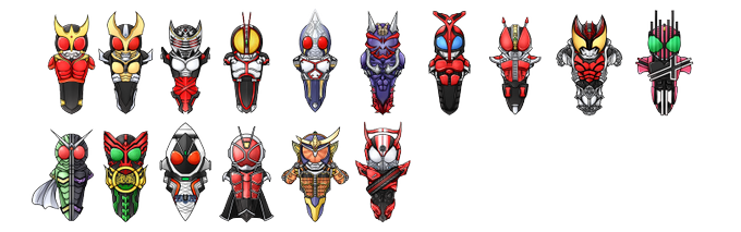 クウガ～ドライブまで揃いました。 