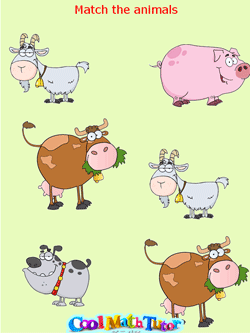 Matching exercises - match the animals #preschool