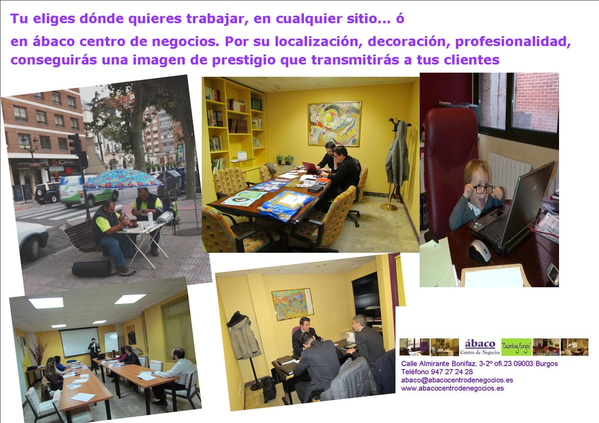 abaconegociosBu's tweet photo. Tu eliges, #presumedeoficina en ábaco centro de negocios miembro @_ACNspain_ http://t.co/RtRgJrcR05