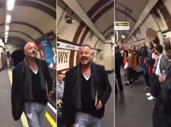 Shocking video sees London Underground passengers spontaneously burst into song ind.pn/1wduGit