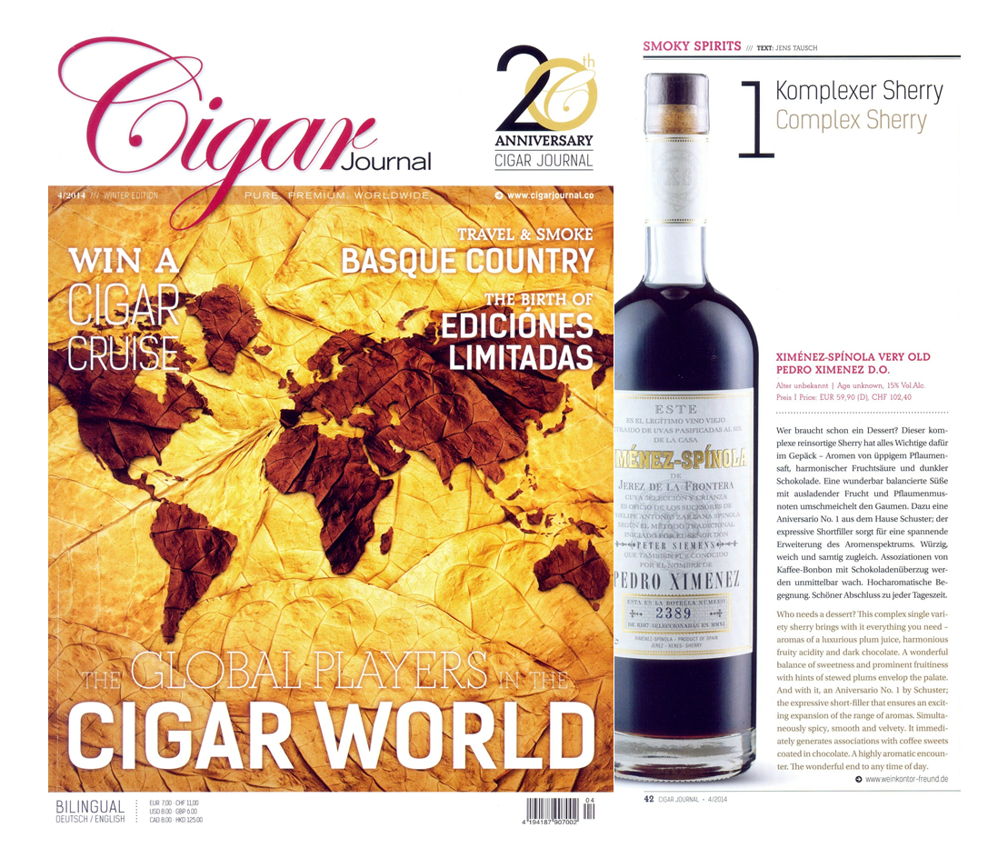 Der Very Old #PX von #XiménezSpinola im <a href="/CigarJournalMag/">Cigar Journal</a> zu einer genussvollen #Zigarre #perfectmatch