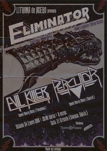 trianguloliquid's tweet photo. .@evilkillerband y PERCUTOR acompañarán a ELIMINATOR en Cuenca - http://t.co/8ejU5nYqiZ http://t.co/fiJEXg72PU