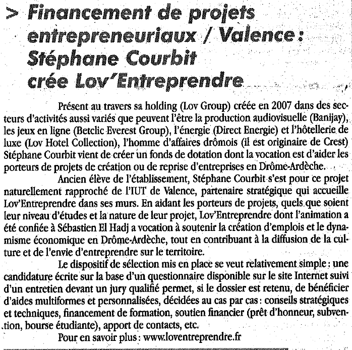 Merci @EchoValentinois d'avoir parlé de #LovEntreprendre !