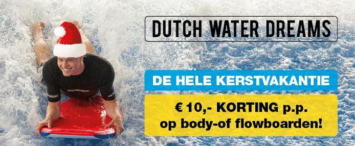 Ontvang een feestelijke € 10,00 korting op jouw indoor surfsensatie tijdens de Kerstvakantie! dutchwaterdreams.nl/kerstvakantiek…