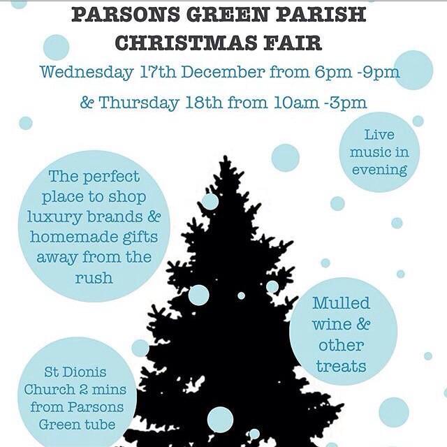 StDionisPG's tweet photo. Looking forward to welcoming @Babulnd @TennisTotty and @LucySwales to the @StDionisPG Christmas Fair from 6pm. http://t.co/fpEgo57PEX