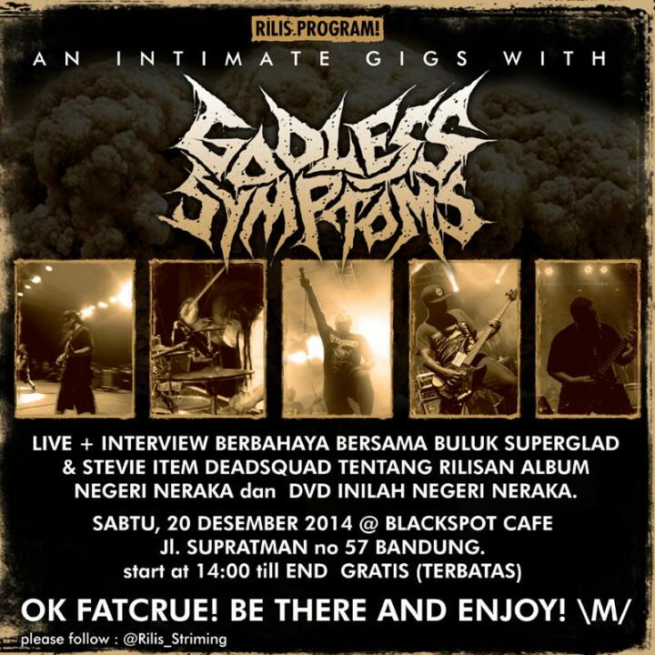 Sabtu ini, 20/12/14 di Blackspot Cafe Bdg jam 14.00-17.00 sebarkan dan datang ya guys! Gratis! ( terbatas ) \m/ ;)