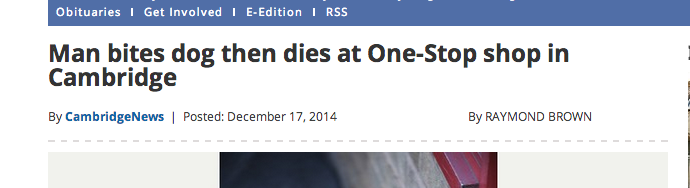 klmr's tweet photo. Man bites dog journalism at it again. Literally.

http://t.co/2FVfMsxTyS http://t.co/V4FhB1GfX0