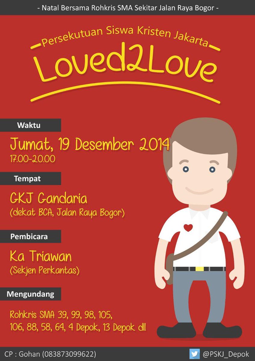 PSKJ_Depok's tweet photo. Hai! Yuk jgn lupa utk dtng ke ibadah natal rohkris2 sekolah jln raya bogor yaa :D @rohkris106 @rohkris88 @Rohkris58_ http://t.co/pL6f50ky2I
