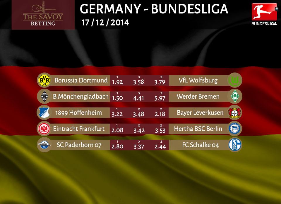 Germany - Bundesliga. Bugünün Bahisleri. Şimdi bahisler savoybetting.com/sport/#today/1…