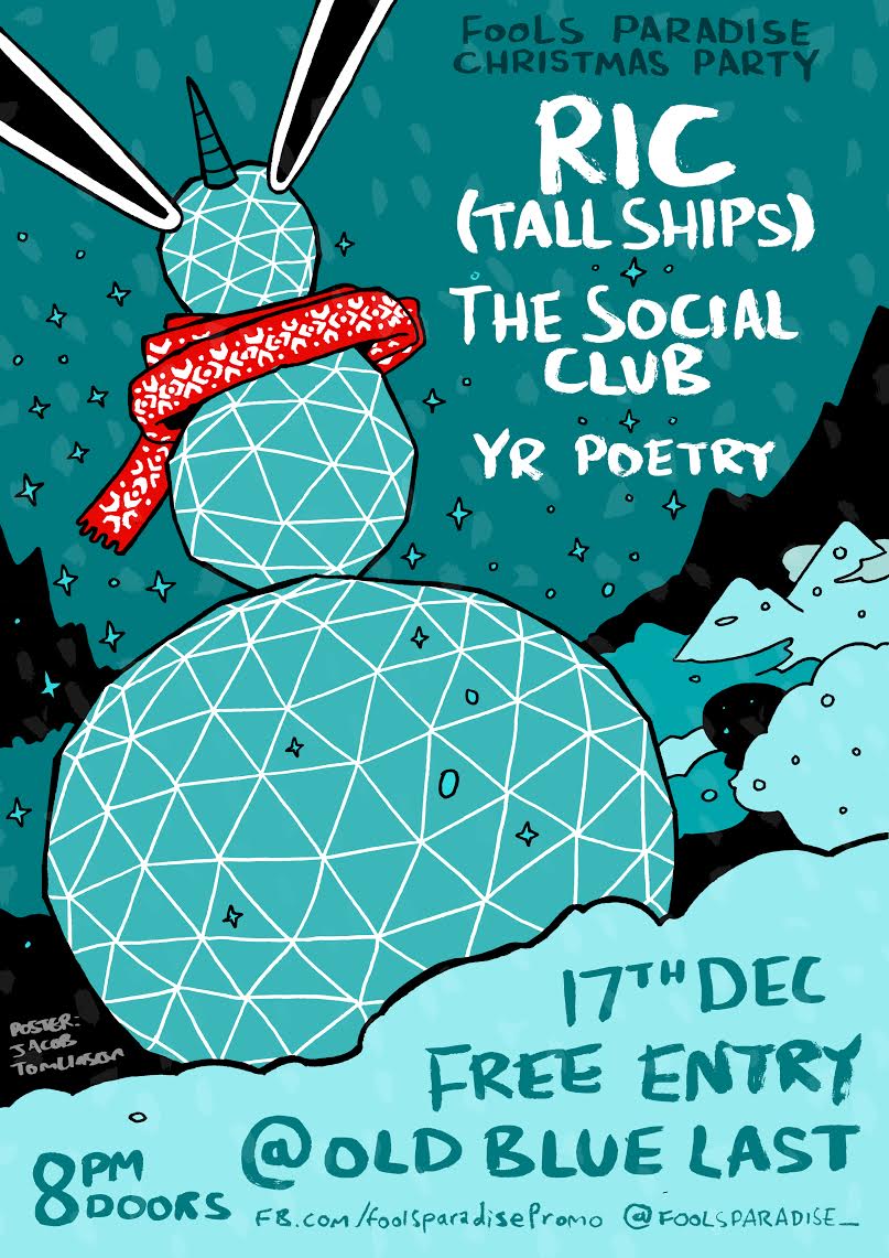 Ric from <a href="/tallshipsmusic/">Tall Ships</a> heads up the <a href="/FoolsParadise_/">Fools Paradise</a> Xmas bash later on w/ <a href="/TheSocialClub1/">The Social Club</a> on.fb.me/1qdGNeR