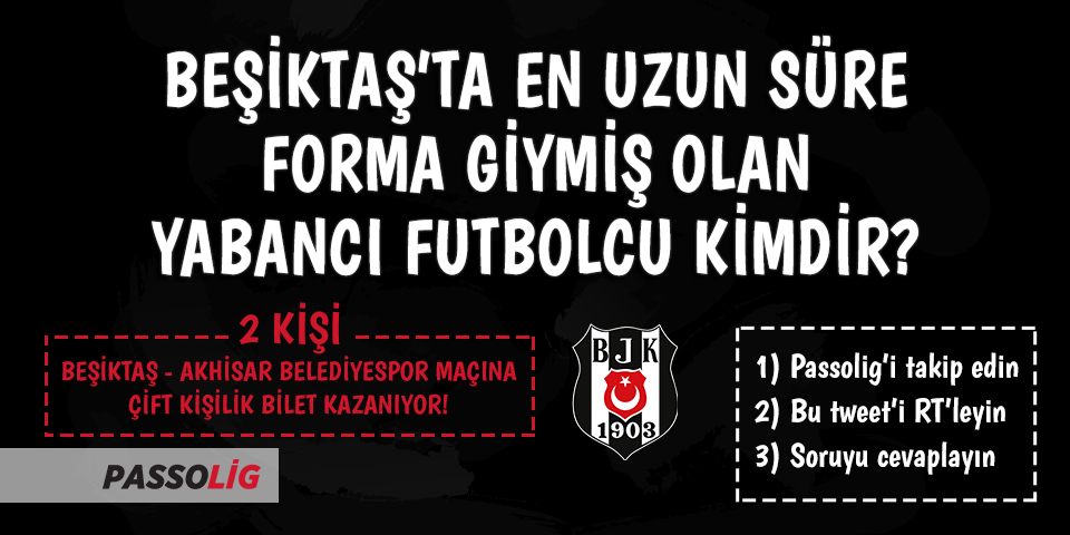 Passolig’i takip eder, bu tweet’i RT'ler ve soruya doğru cevap verirsen, 2 maç biletinden biri senin olabilir!