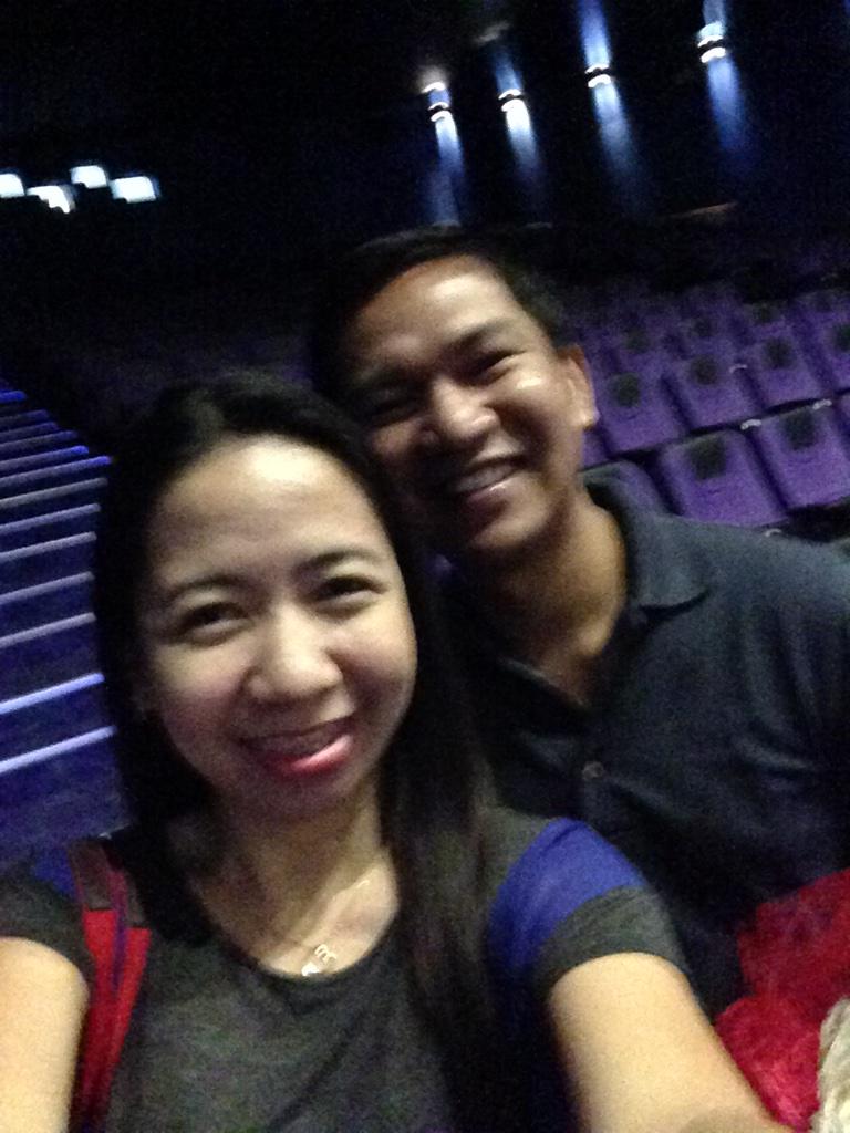 jazz_minmin's tweet photo. just the two of us... watching Exodus with a dozen of roses. no kidding! sweet... hehehe ❤️❤️❤️ http://t.co/5MVBrUNLyD