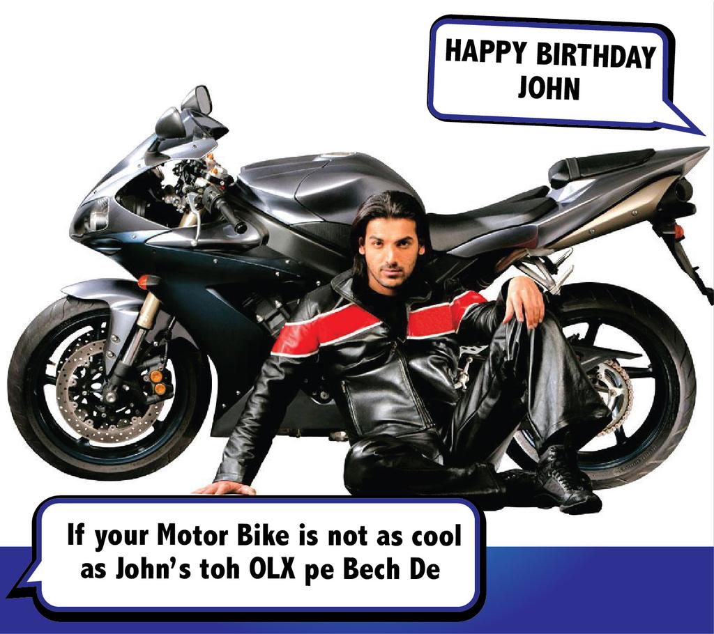 Happy Birthday John Abraham Bike Dhoom nahi machaa rahi to pe  
