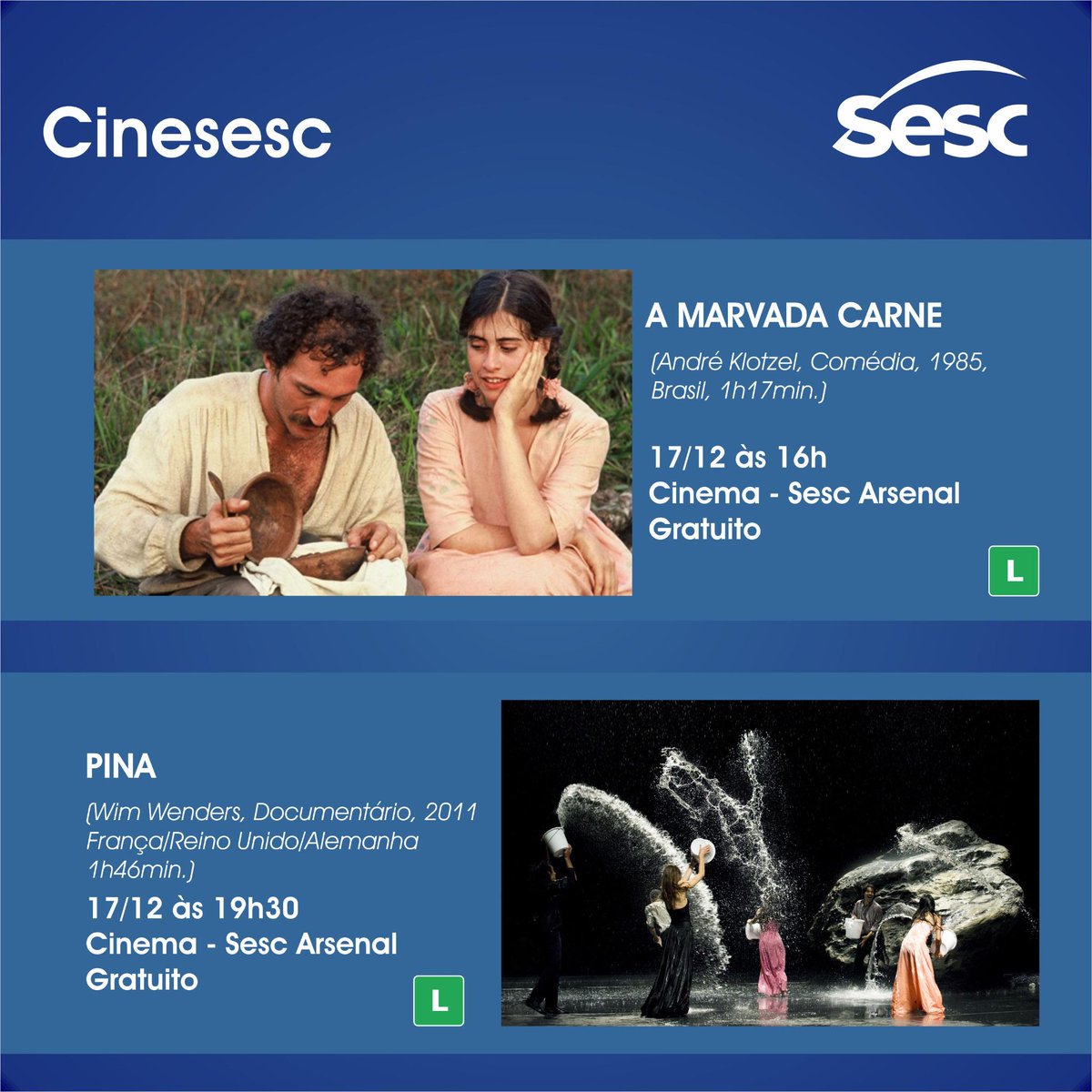 Hoje tem as últimas sessões de cinema de 2014 no <a href="/sescarsenal/">Sesc Arsenal</a> 
Não perca! Gratuito