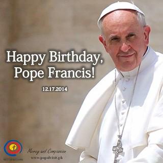 " Happy Birthday, Pope Francis 