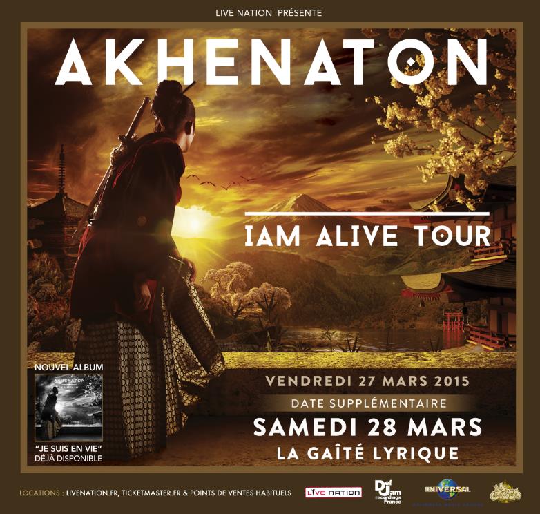 AkhenatonIAM's tweet photo. Date supplémentaire à Paris le samedi 28 mars 2015 à la Gaîté Lyrique → http://t.co/8q2dl87o9l @LivenationFR http://t.co/uCJy4gNY8N