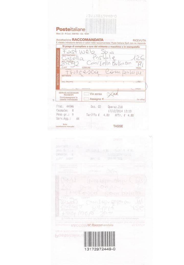 FraCampanini's tweet photo. @FASTWEB è in arrivo raccomandata a/r 13172972449-0 con disdetta contratto. http://t.co/PJunp2LIXi