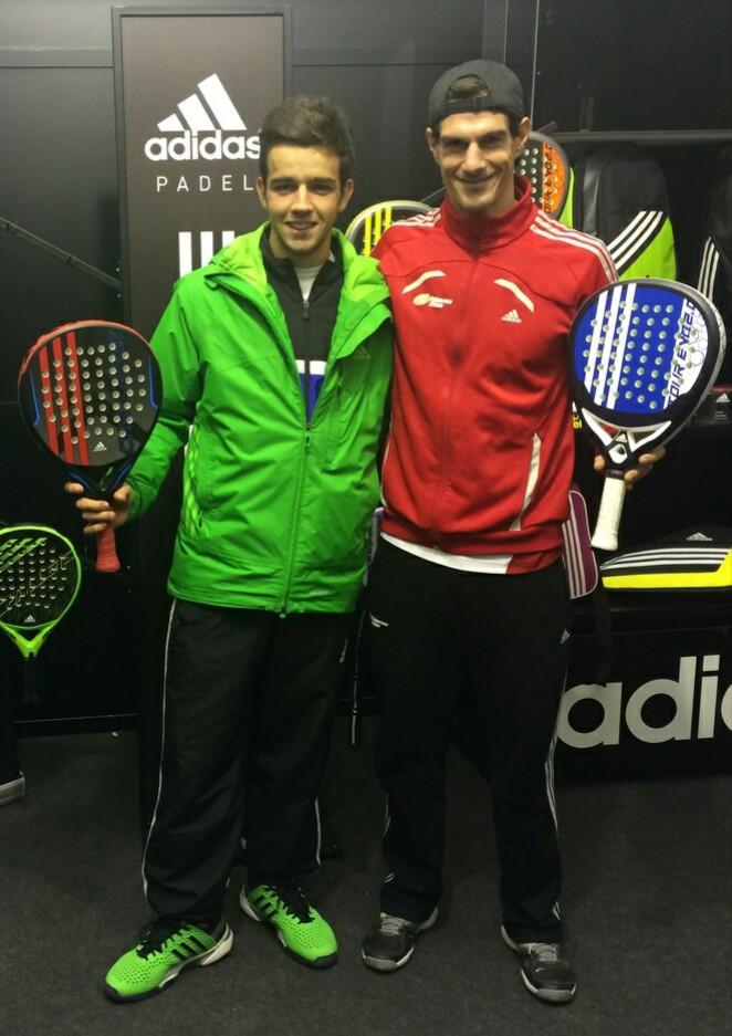 AlexMartinezAM's tweet photo. Disfrutando del espectáculo @WorldPadelTour y presentación de la colección 2015 @adidas_padel @GonxOX3 @jorginio87 http://t.co/lVNUKHx73k