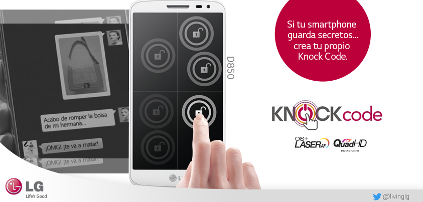 LGCentroAmerica's tweet image. Con #Knockcode solo tú puedes desbloquear tu smartphone.