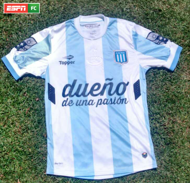 ESPNFutbolClub's tweet photo. [Concurso - AR, CO, CH, UY, PY, BO y EC] #LaDelCampeónEnFC ¡Seguinos y RT por una de las tres camisetas de Racing! http://t.co/wiGFTnGqiq