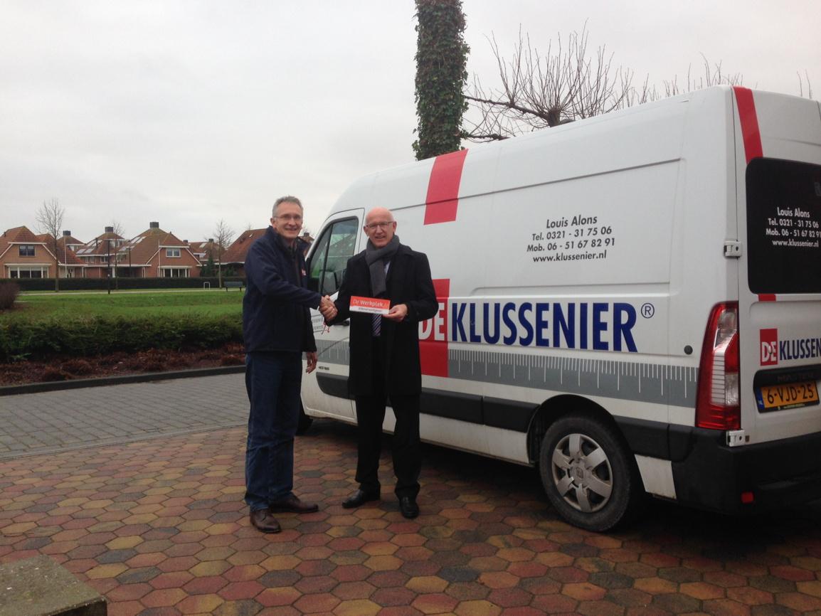 Ook 'de Klussenier' Louis Alons, ontving vanmiddag het #keurmerk voor de werkplek #werkplekontour #dronten