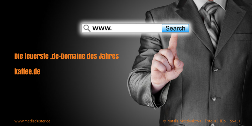 Teuerster .de #Domainverkauf 2014 #kaffee.de für € 100.000 ow.ly/G2J2F
