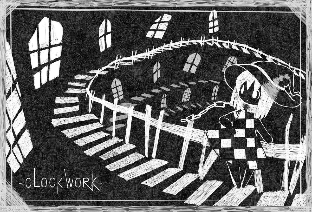 1pxのペンツールで絵本絵。
背景のせいかとってもファイルが重たい。 