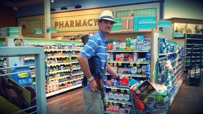 Why was #JohnCrawford shot dead for picking up a toy gun in Walmart when this is what's happening in Kroger