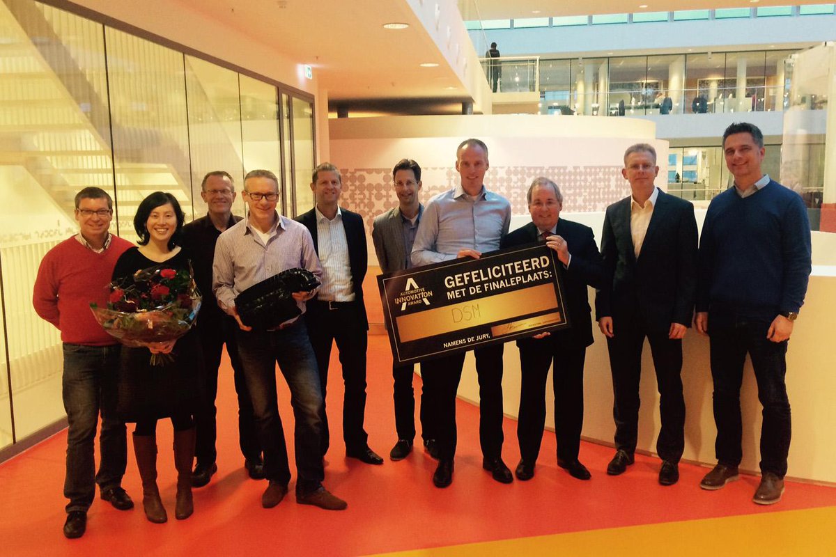 De tweede finalist is: @DSM met Stanyl Diablo, een innovatief, lichtgewicht materiaal voor automotive turbosystemen!