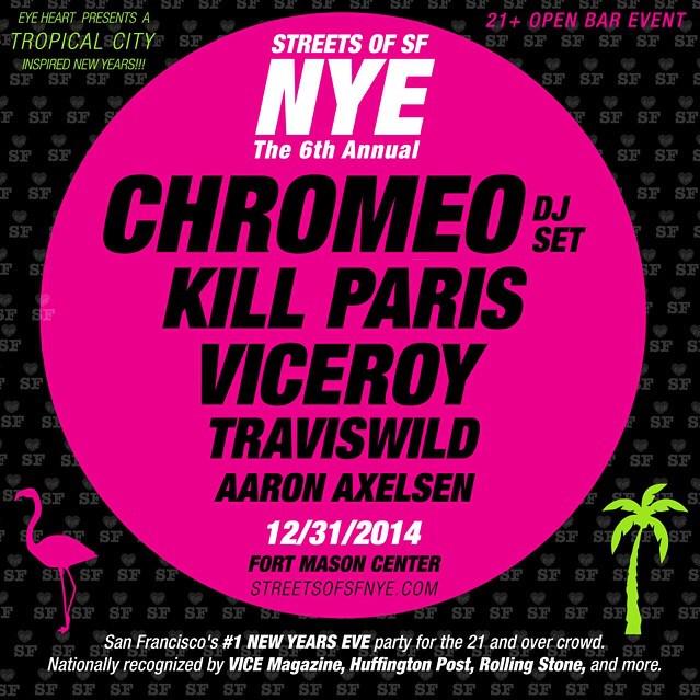 1M_Events's tweet photo. 6th Annual @EyeHeartSF ❤️ http://t.co/coE56eHDLM w/ #Chromeo, KillParis, Viceroy, TravisWild + AaronAxelsen. 🎉🙌🎶 http://t.co/ZmJ1CkYeP4