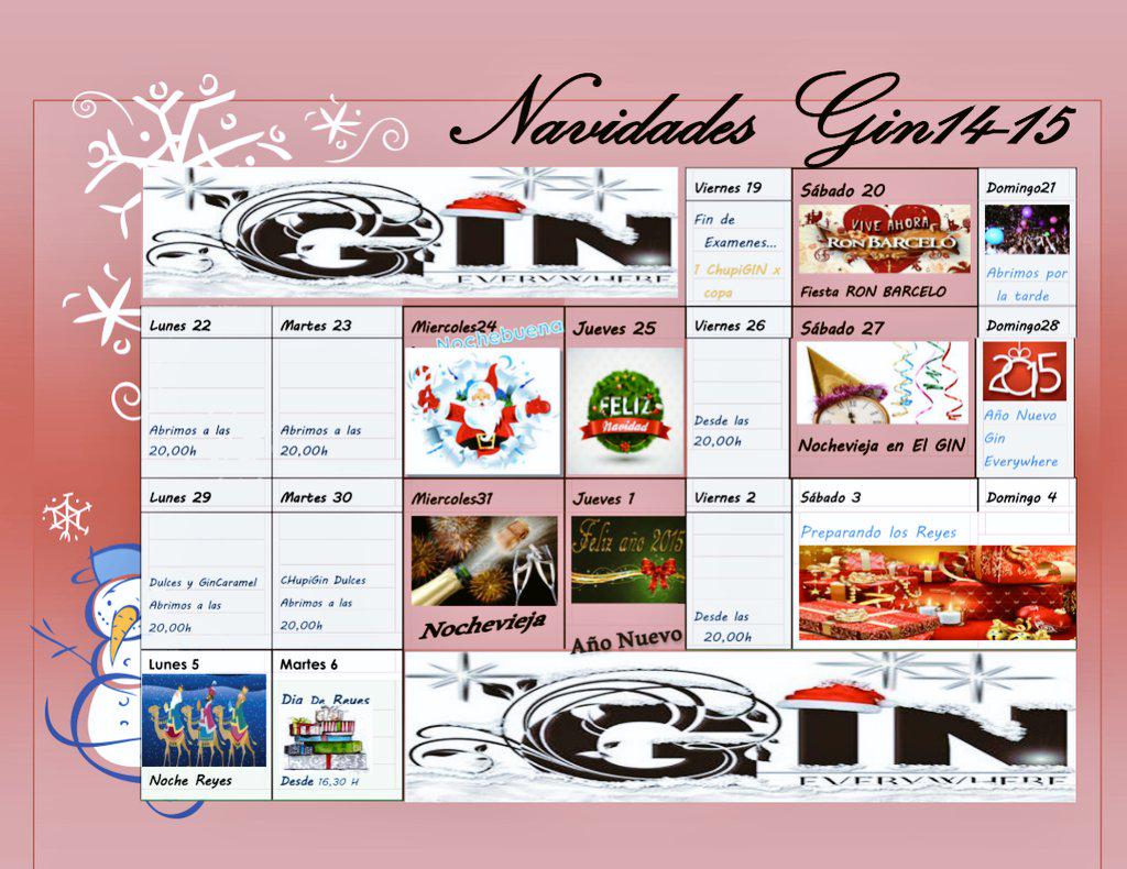 GinEveryWhere's tweet photo. #calendarionavidad del @GinEveryWhere 
Arrancamos este fin de semana con Fiesta @RonBarceloSpain
#telovasaperder http://t.co/jitnNFzHfT