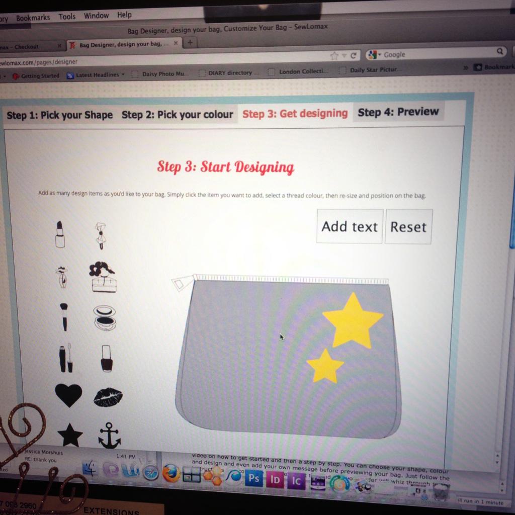 Having far too much fun designing my own make-up bag on @sewlomax thanks <a href="/laura_cuckoopr/">Laura Walker</a> #bespokemybeautybag