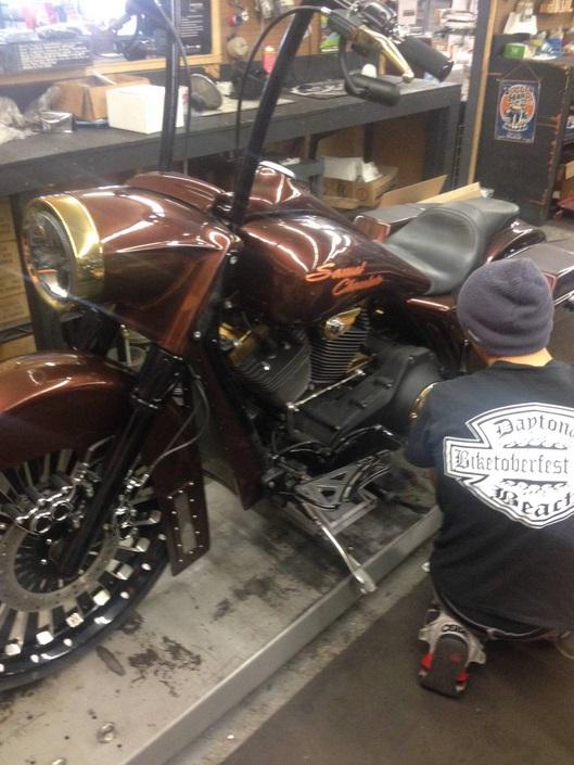 murrayscycles's tweet image. Sexual Chocolate is getting torn apart for some big upgrades!