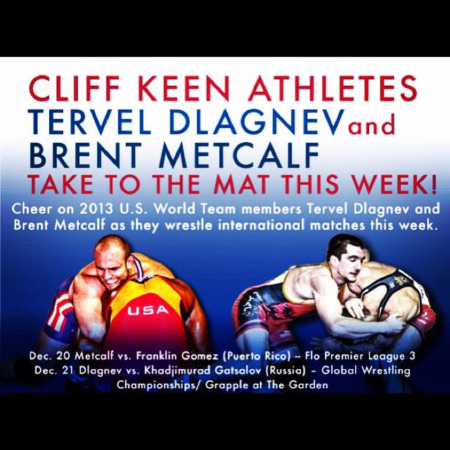 Support #TeamCliffKeen <a href="/TervelDlagnev/">Tervel Dlagnev</a> &amp; <a href="/BHMetcalf/">Brent Metcalf</a> this weekend #FPL3 @flowrestling <a href="/GWChampionships/">Global Wrestling</a> <a href="/grapatthegarden/">Grapple AtThe Garden</a>