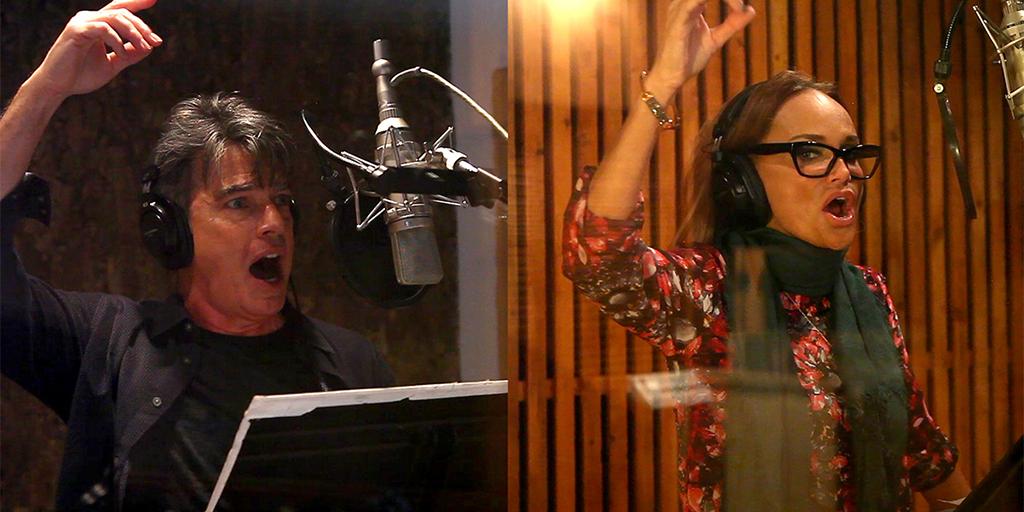theatermania's tweet photo. EXCLUSIVE VIDEO: @KChenoweth &amp; @petergallagher record a song from @RTC_NYC's #Onthe20thC → http://t.co/GepCl0WePi http://t.co/qqH6BMigEA